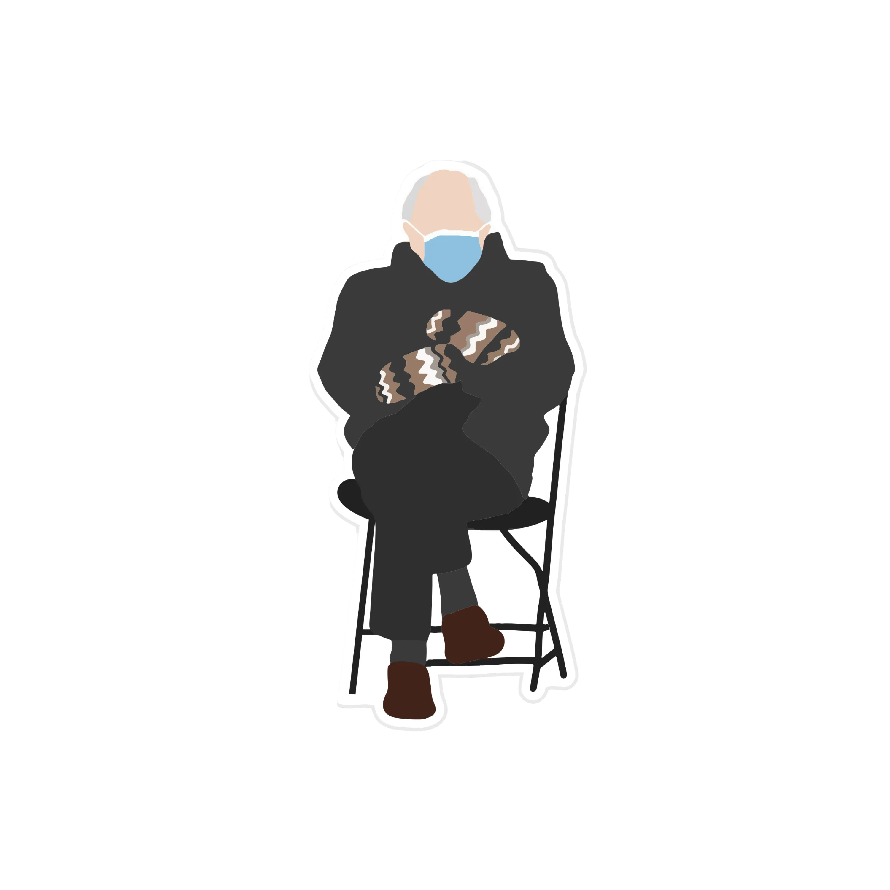 Bernie Sanders Mittens Sticker