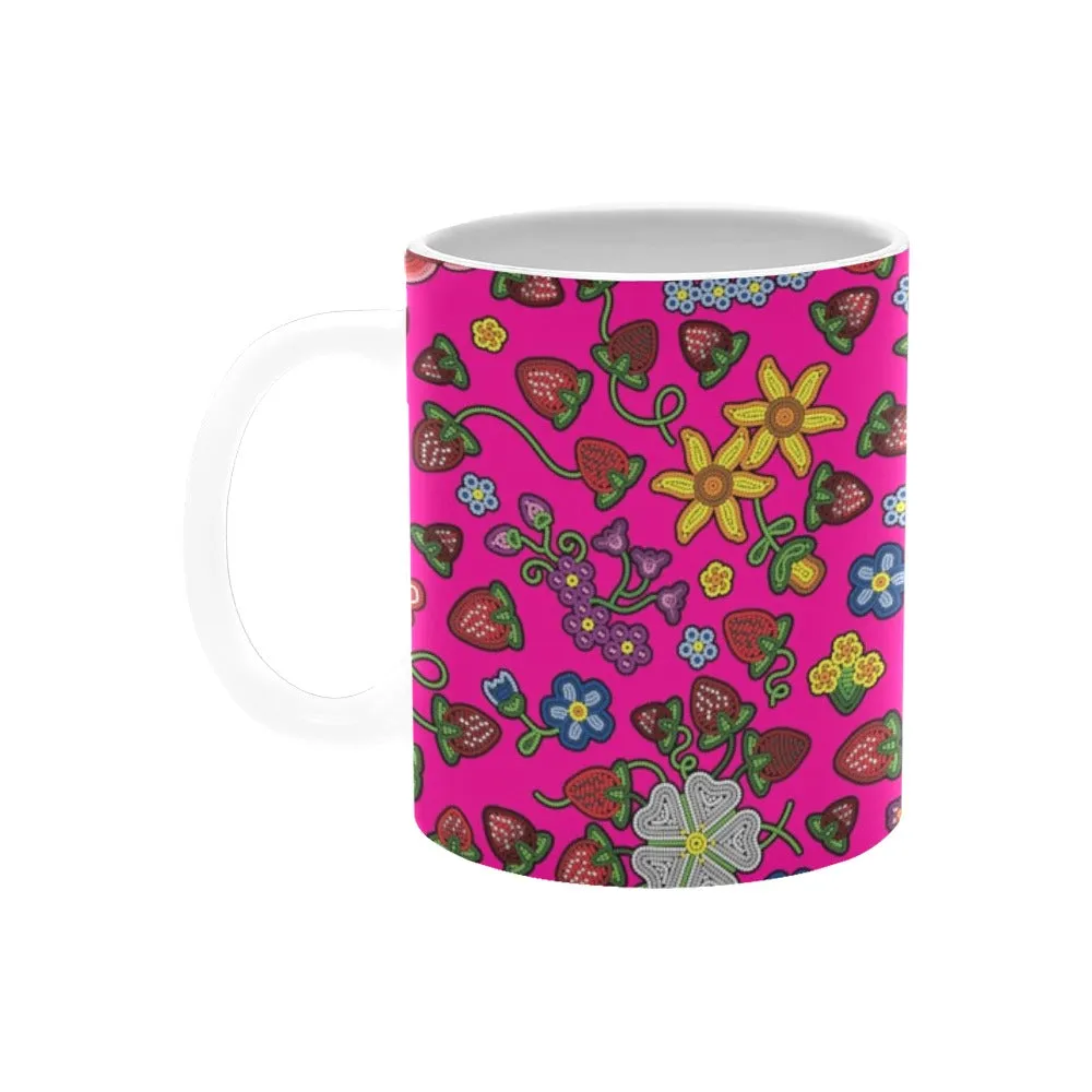 Berry Pop Blush White Mug(11OZ)