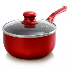 Better Chef 1.5-Qt Glass Covered Sauce Pan Shrink Wrap - Red - 1.5 quart