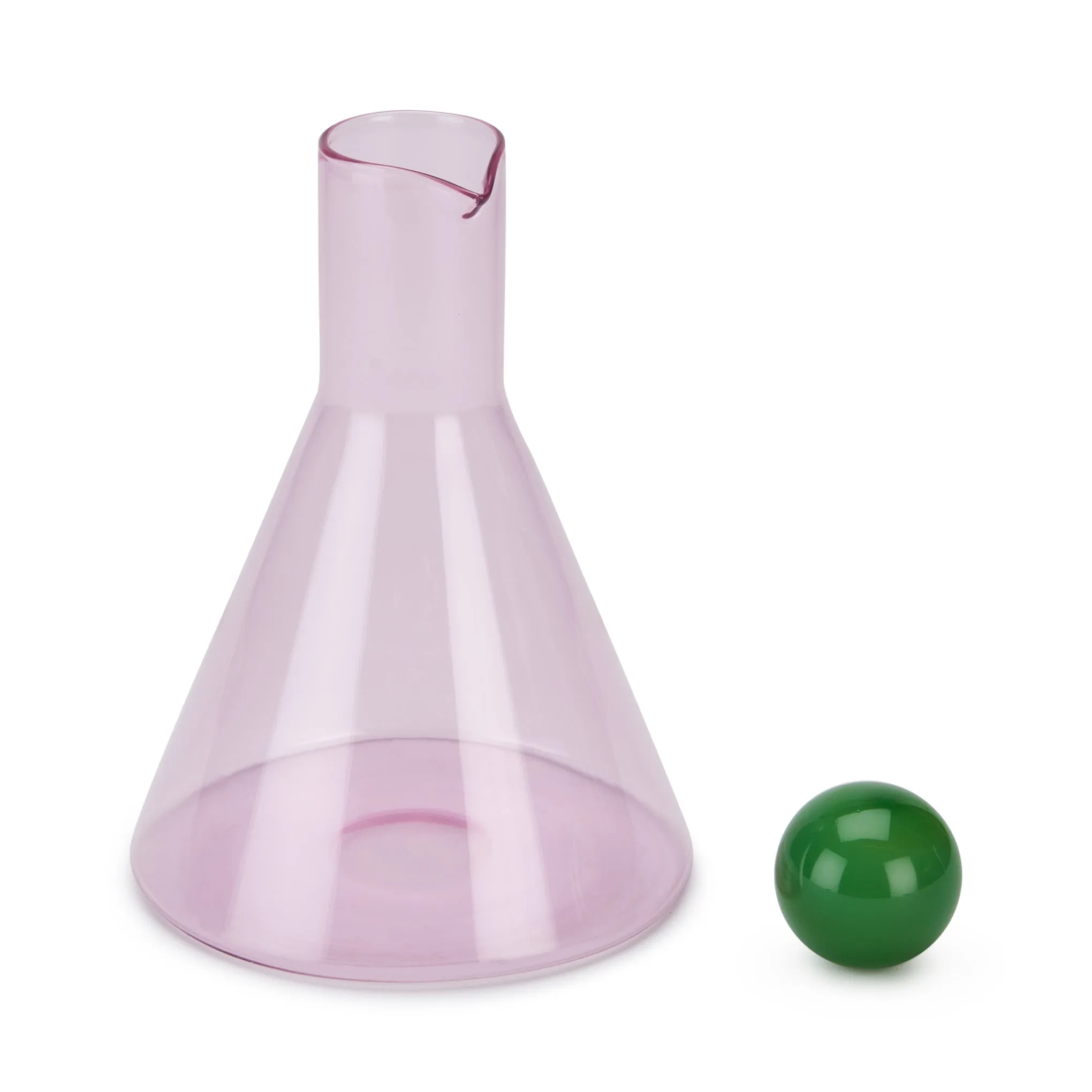 Bilboquet Wine Carafe & Decanter - Pink/ Green