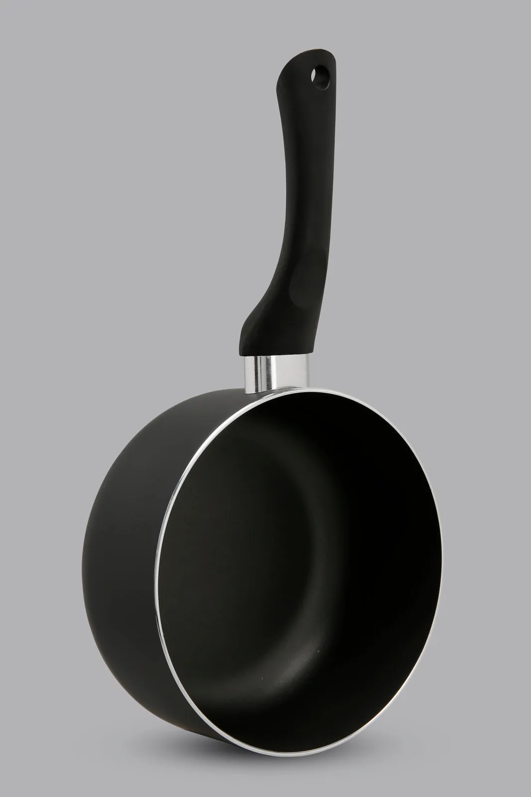 Black Aluminum Nonstick Saucepan With Glass Lid (18cm)