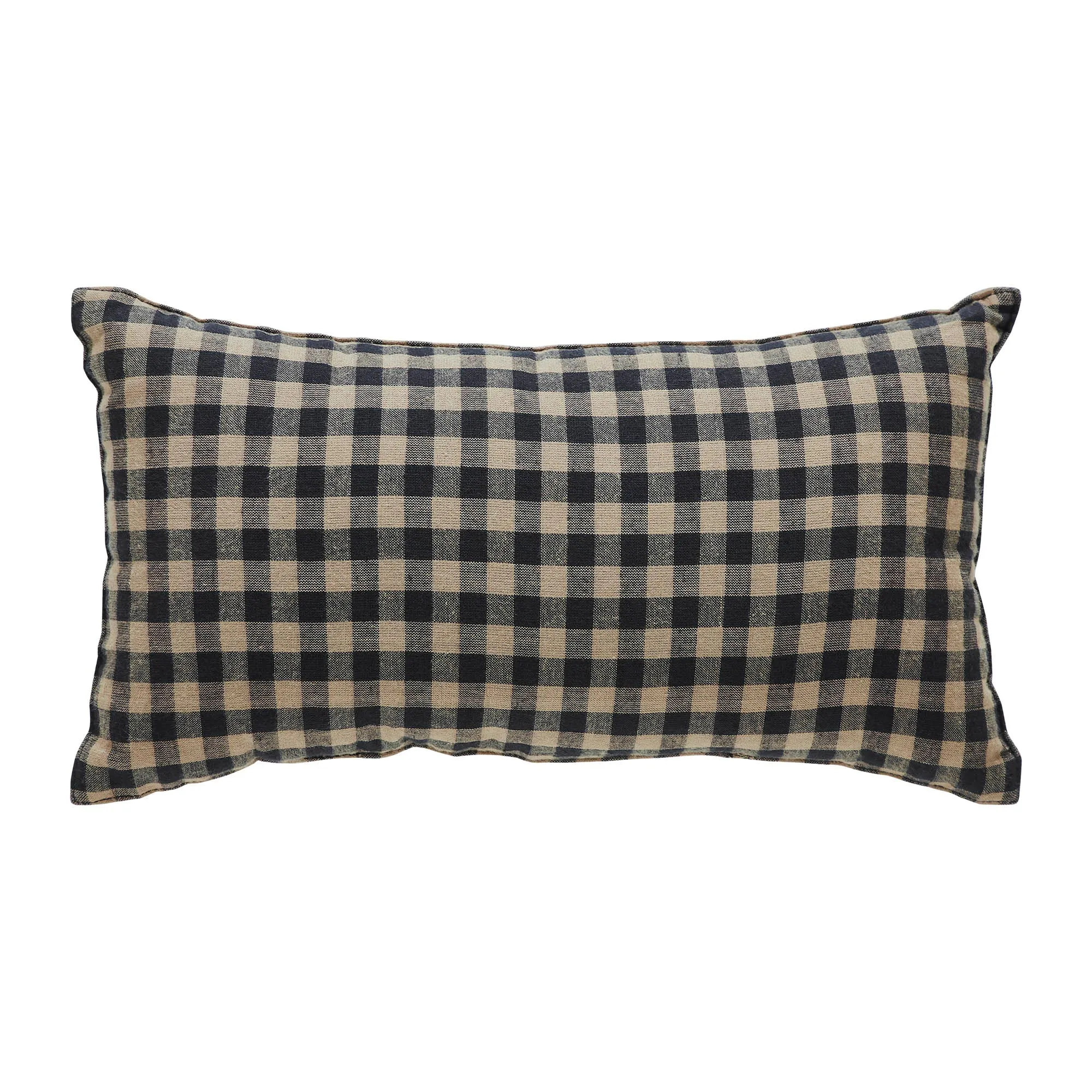 Black Check Star Pillow 7x13