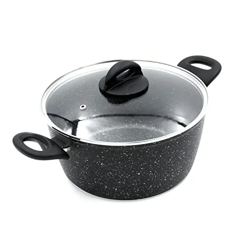 Blackmoor Pan Sets / 2, 3 and 4 Piece Sets / 2 Colours/Non-Stick/Cool-Touch Handles/Scratch Resistant/Suitable for Induction, Electric and Gas Hobs (Black, 3 Piece Mixed)