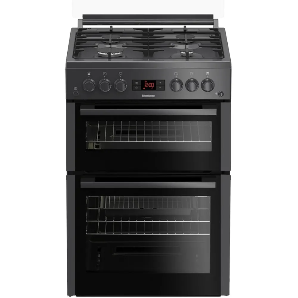 Blomberg GGN65N 60cm Double Oven Gas Cooker with Gas Hob - Anthracite