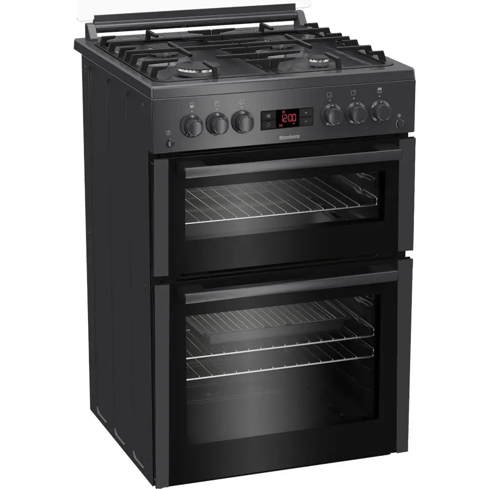 Blomberg GGN65N 60cm Double Oven Gas Cooker with Gas Hob - Anthracite