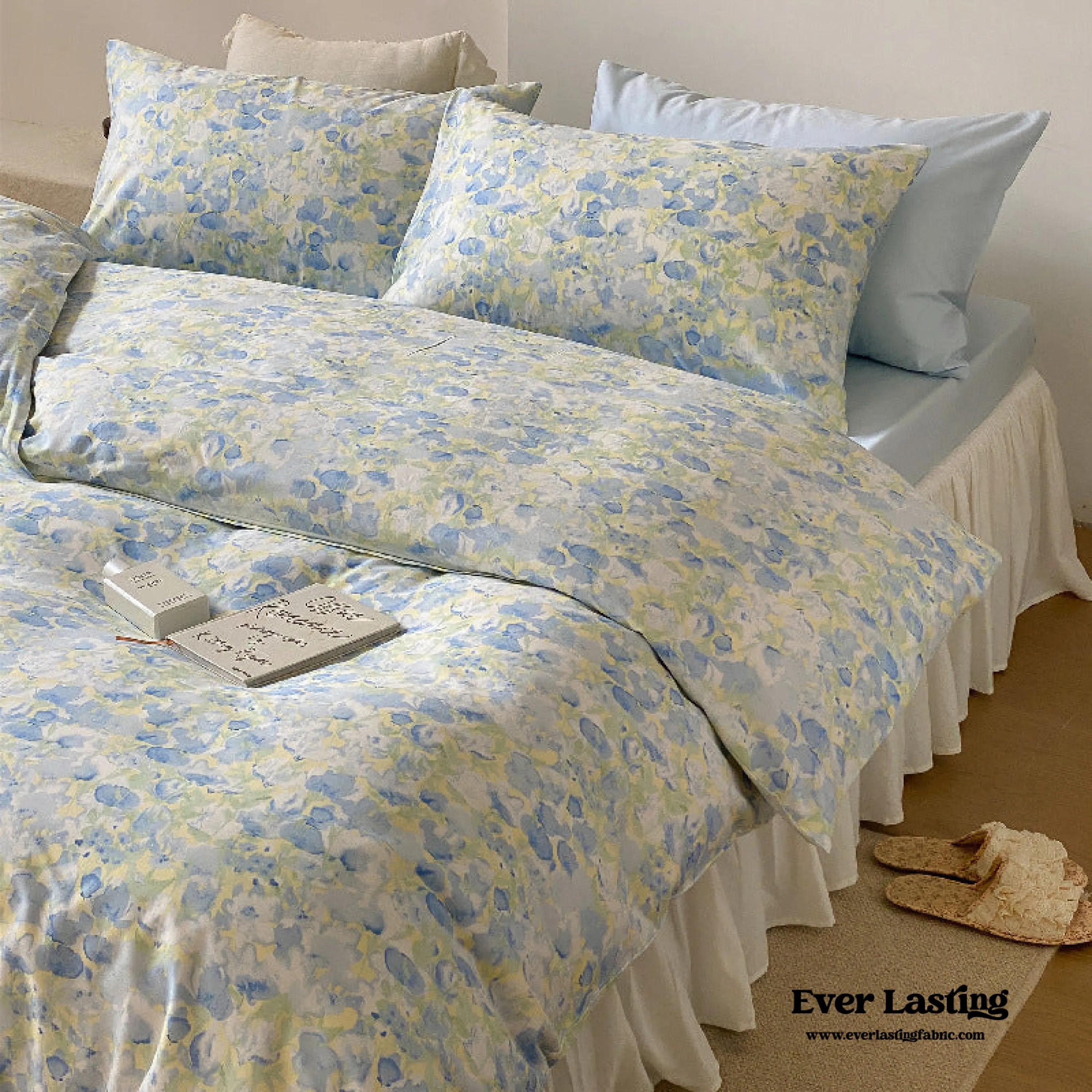 Blossom Floral Bedding Set / Cream Pink