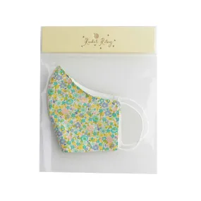 Blue Floral Print Face Mask, Children's