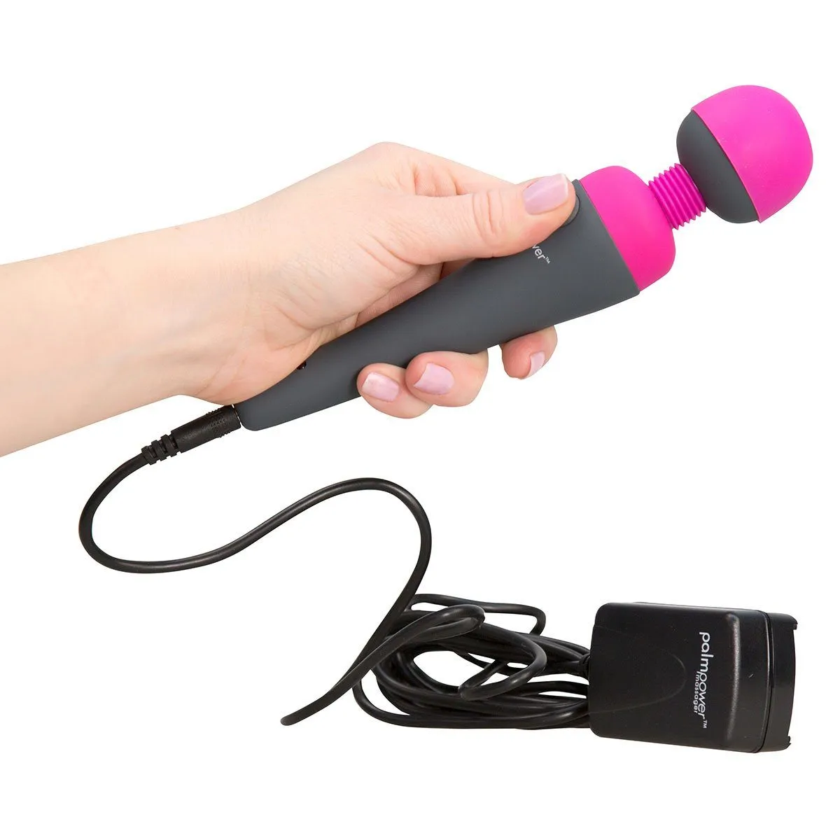 BMS PalmPower Wand Massager With Removable Silicone Cap