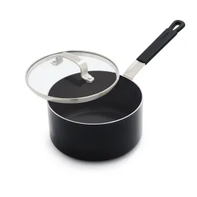 Bobby Flay by GreenPan Professional Ceramic Nonstick 2.53-Quart Saucepan with Lid | Black