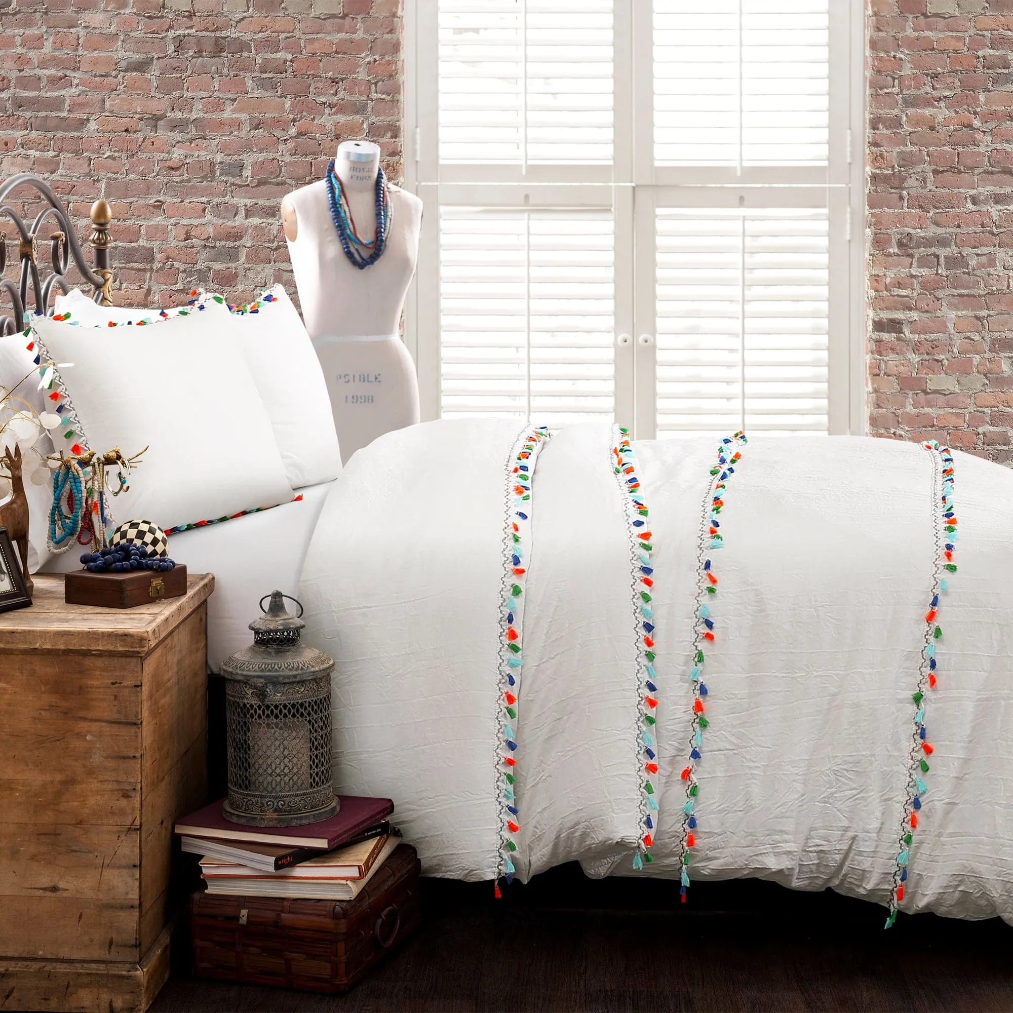 Boho Tassel 3 Piece Comforter Set