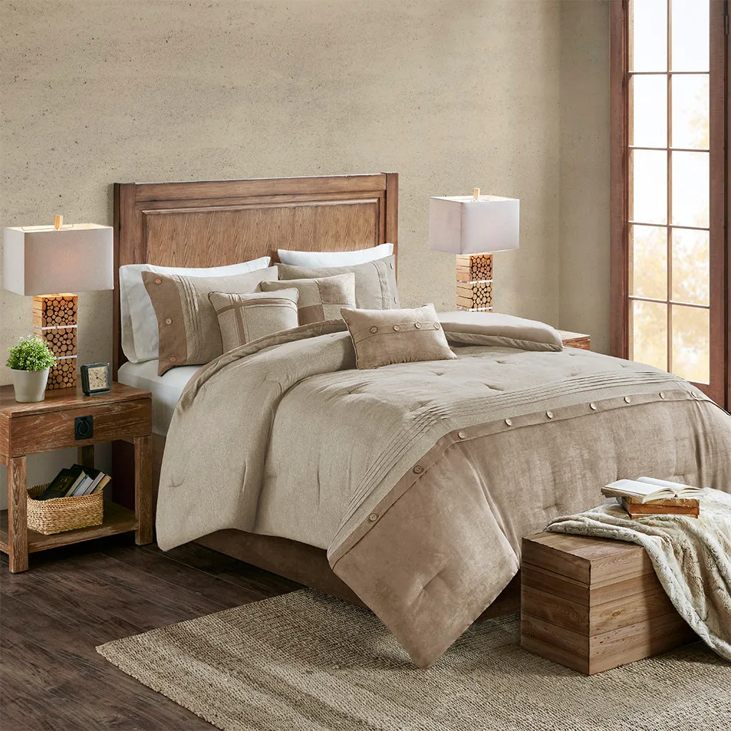 Boone 7 Piece Faux Suede Comforter Set by Madison Park