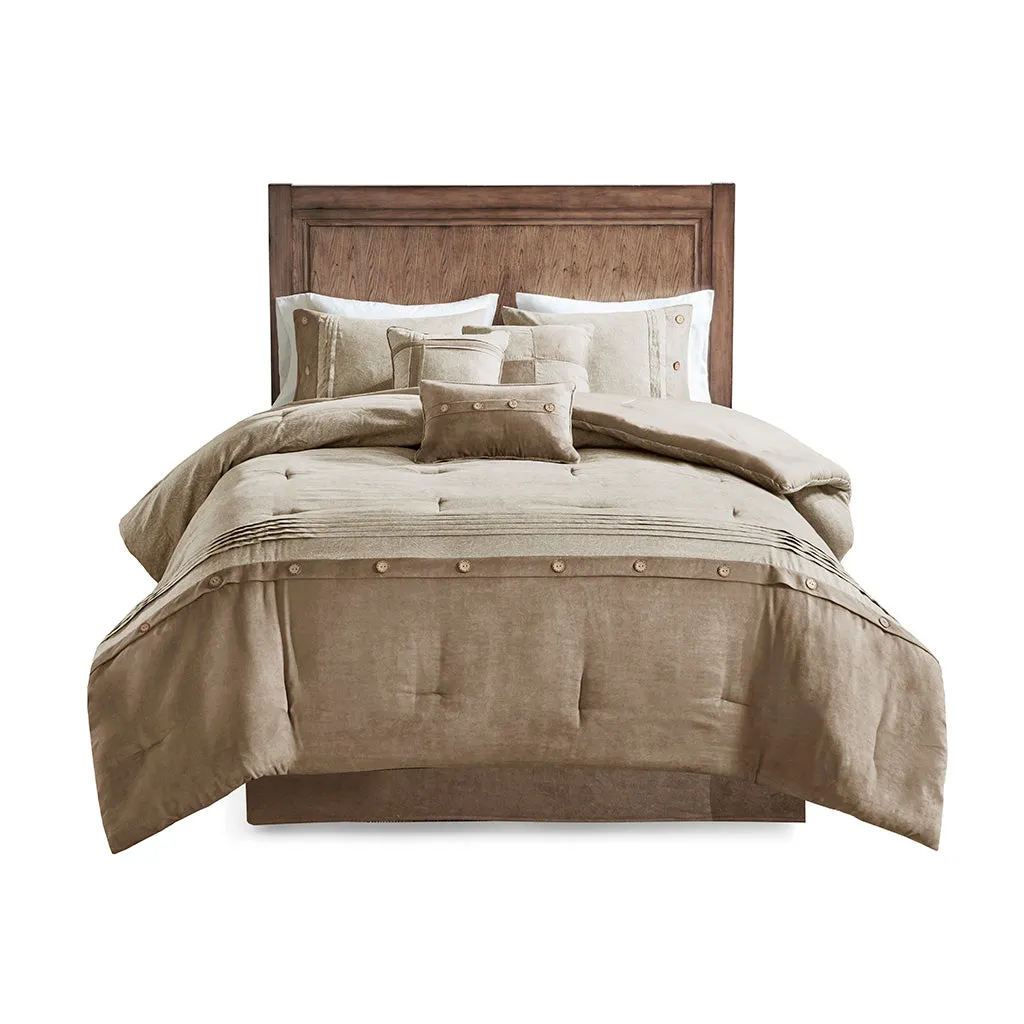 Boone 7 Piece Faux Suede Comforter Set by Madison Park