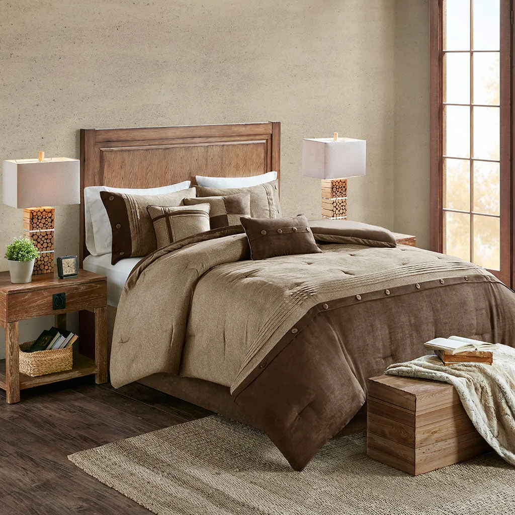 Boone 7 Piece Faux Suede Comforter Set by Madison Park