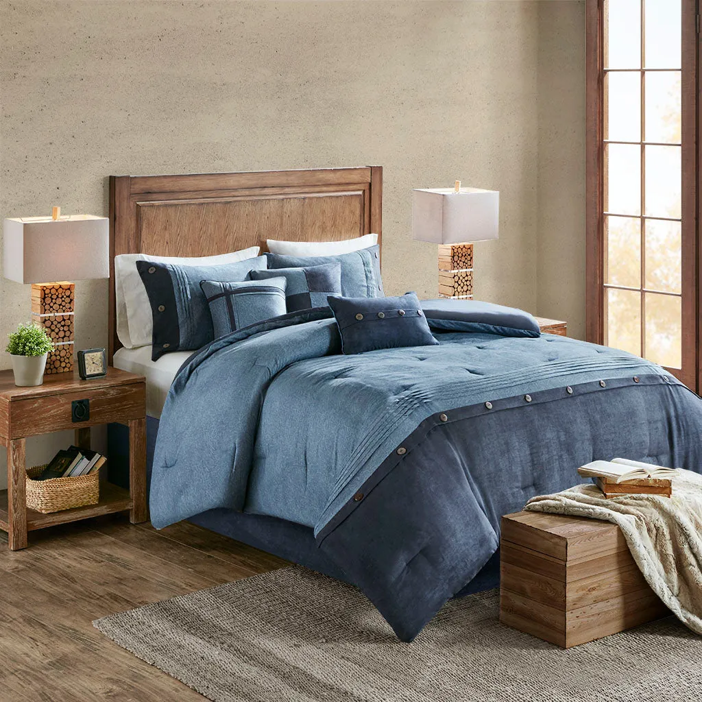 Boone 7 Piece Faux Suede Comforter Set by Madison Park