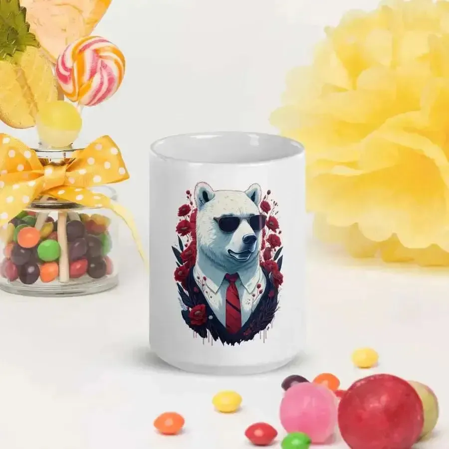 Boss panda white mug