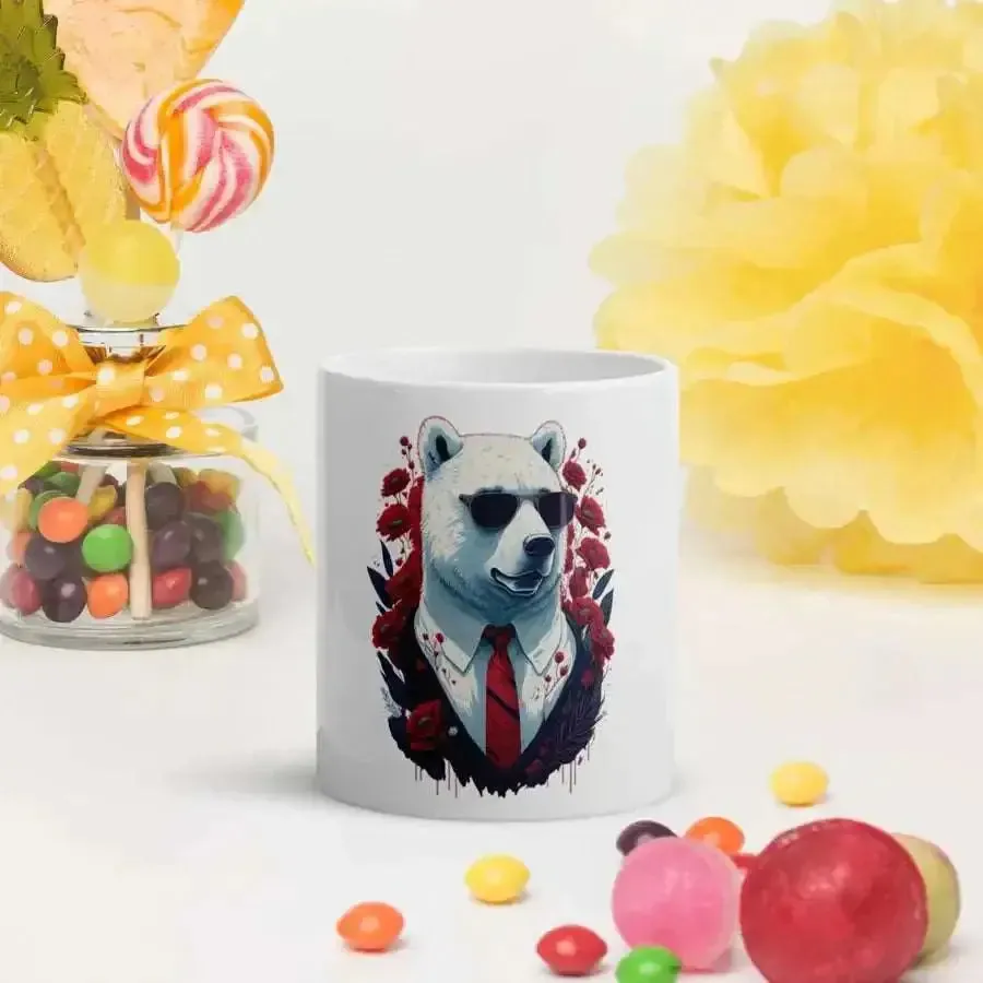 Boss panda white mug