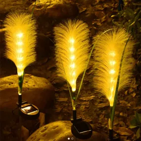 Bulk Exclusive Solar Powered Garden Lights Pampas Flowing Design Warm Lights Wholesale