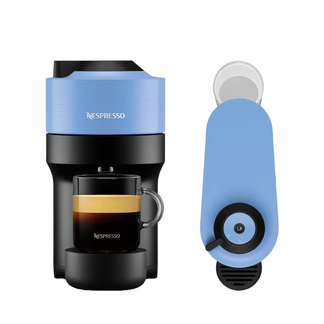 [Bundle Deal] Nespresso Vertuo Pop GDV2 (Pacific Blue) Coffee Machine & Aeroccino Milk Frother