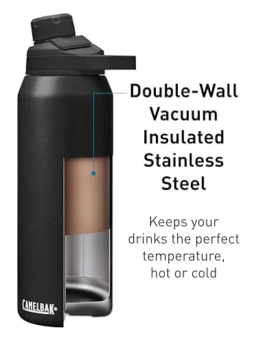 CamelBak Chute Mag 32oz Vacuum Insulated Stainless Steel Water Bottle, Black