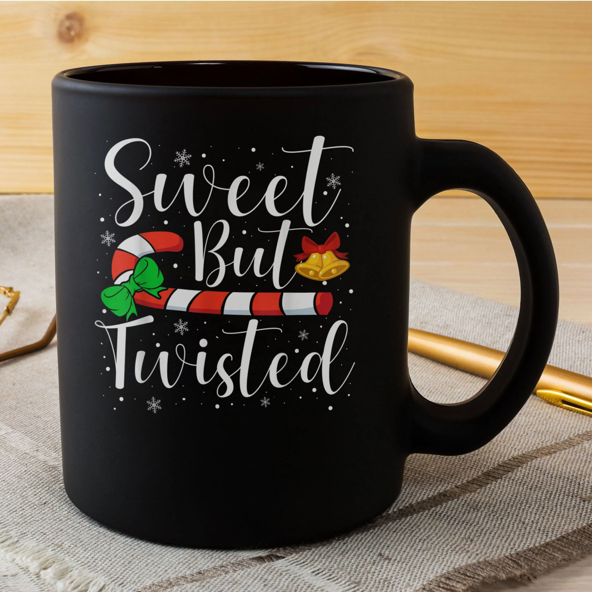 Candy Cane Sweet But Twisted Funny Christmas Mug