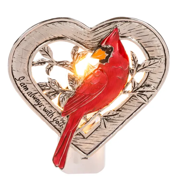 Cardinal Heart Memorial Night Light