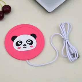 Cartoon Insulation Heating USB Heating Soft Rubber Coaster