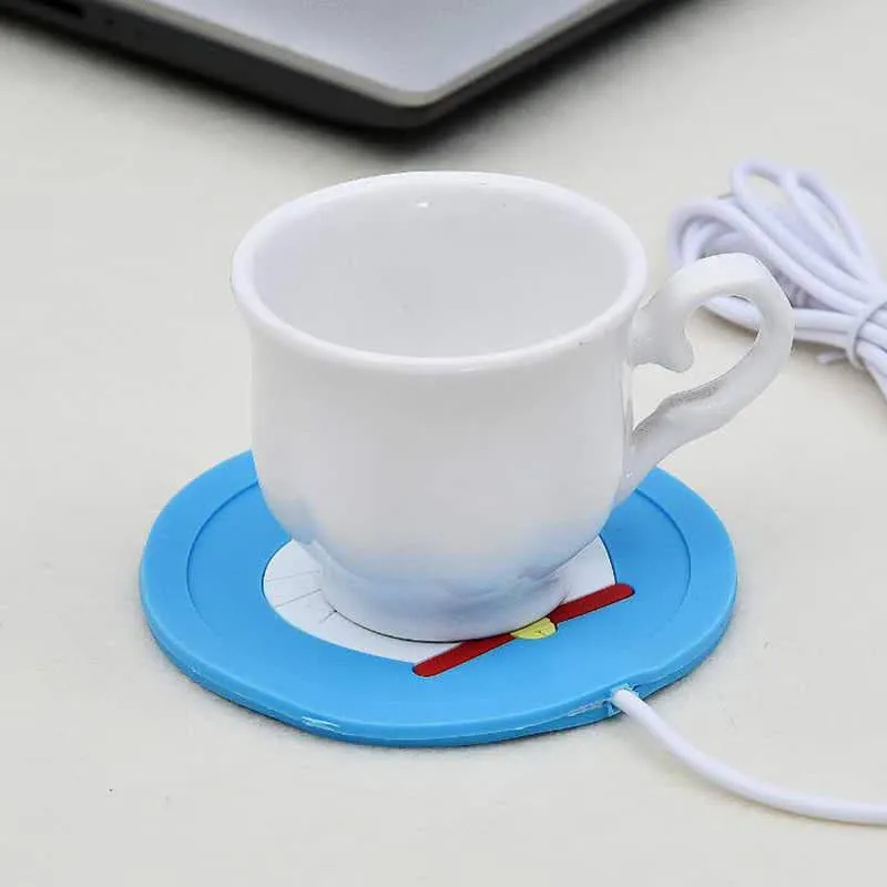 Cartoon Insulation Heating USB Heating Soft Rubber Coaster