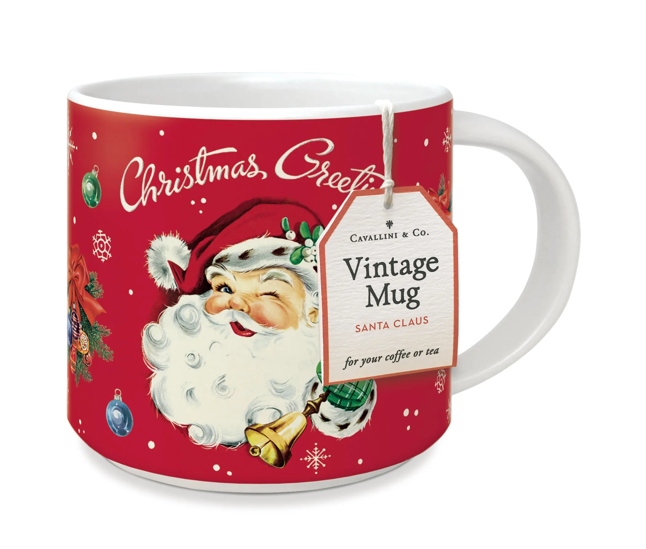 Cavallini & Co. Christmas Santa Ceramic Mug