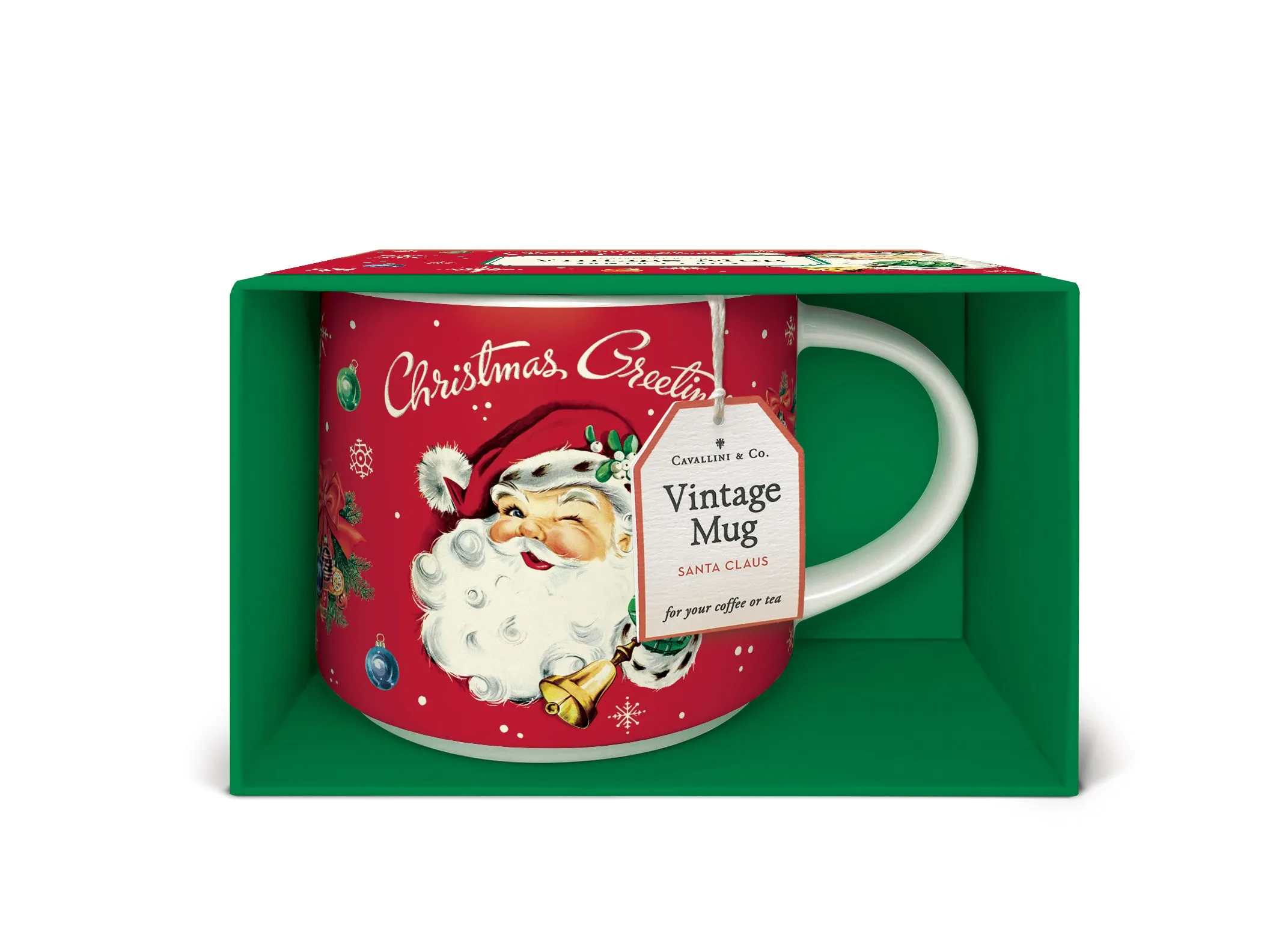 Cavallini & Co. Christmas Santa Ceramic Mug