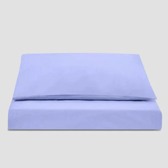 Celeste Blue Kids Linen Blend Bedding Set