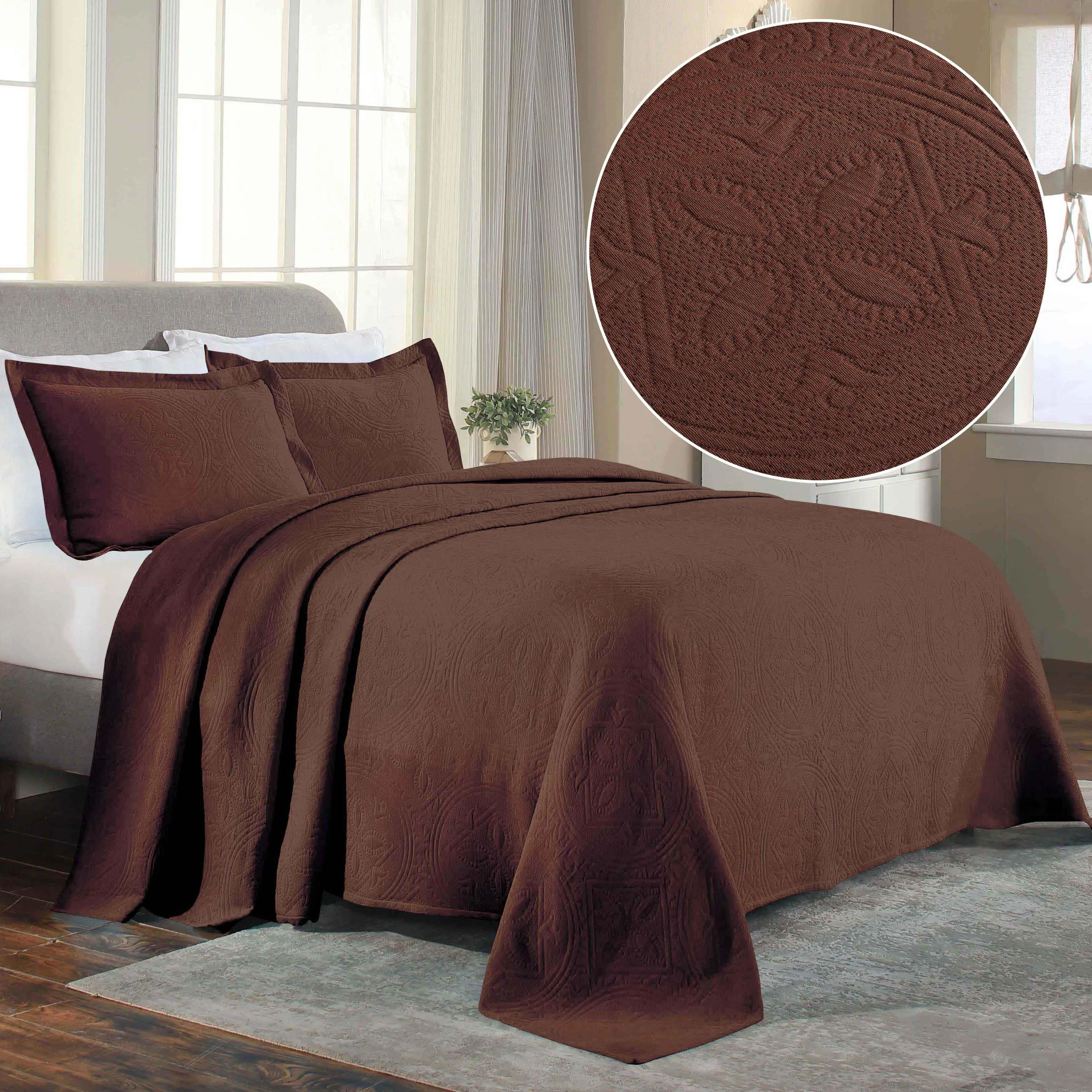 Celtic Circle Cotton Jacquard Matelasse Bedspread Set