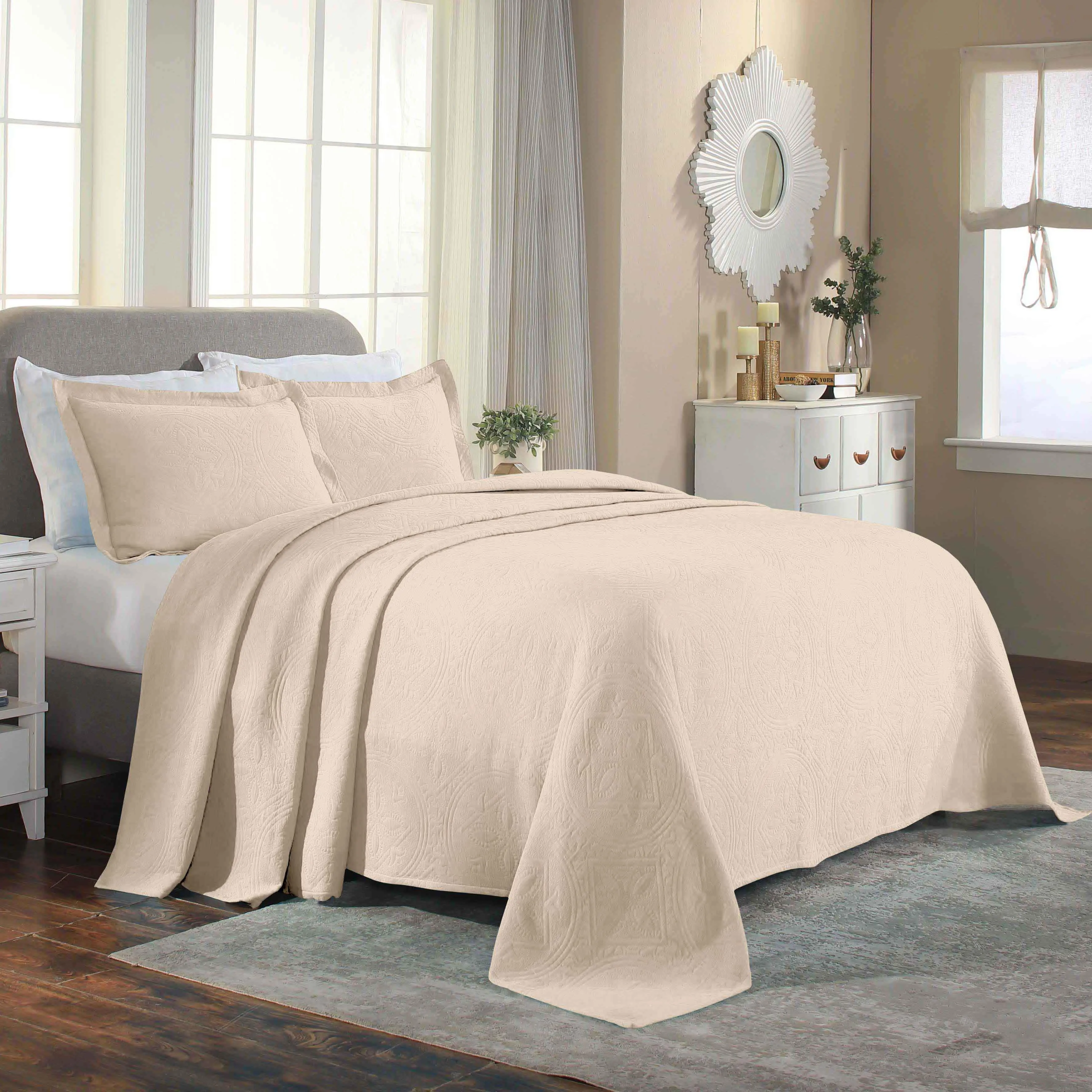 Celtic Circle Cotton Jacquard Matelasse Bedspread Set