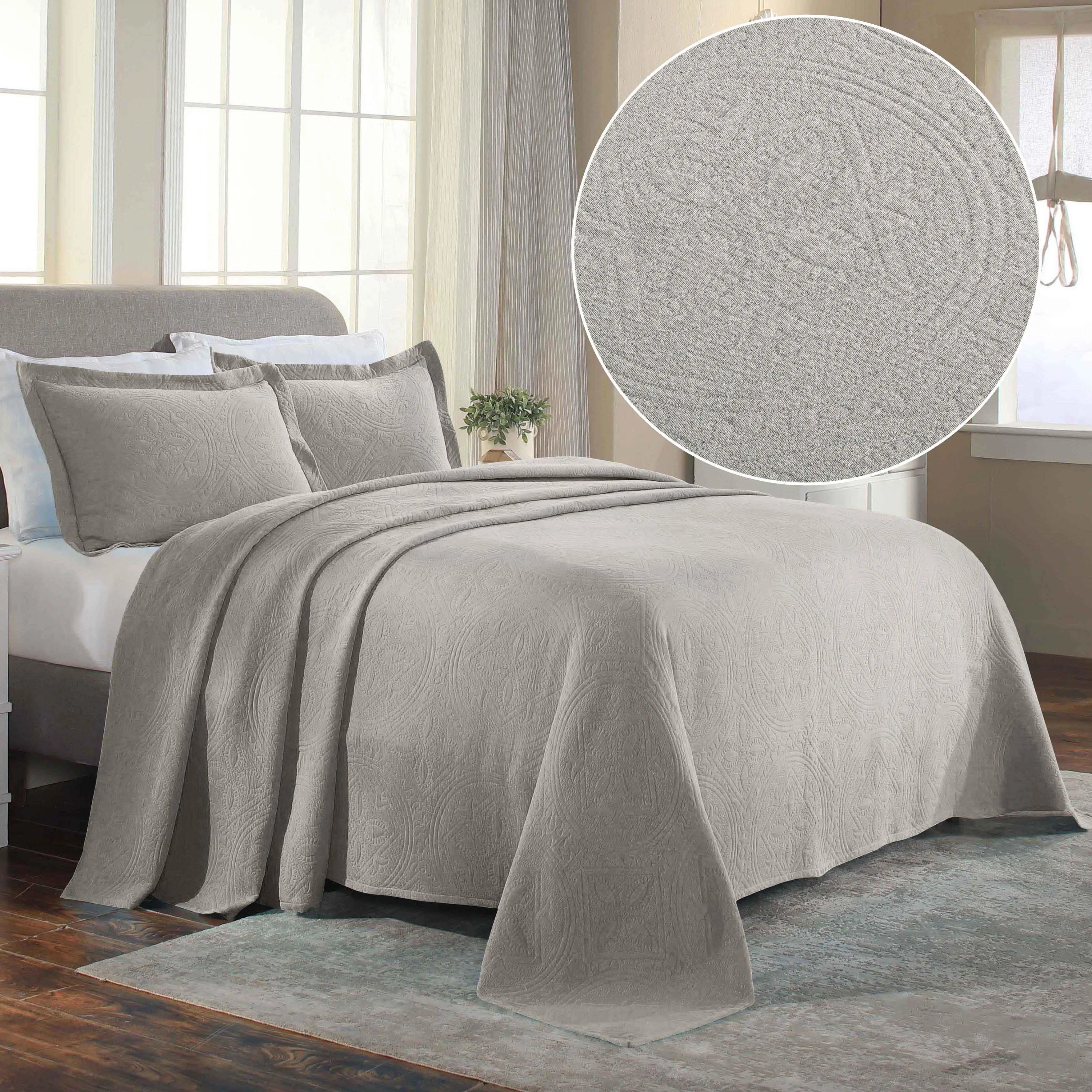 Celtic Circle Cotton Jacquard Matelasse Bedspread Set