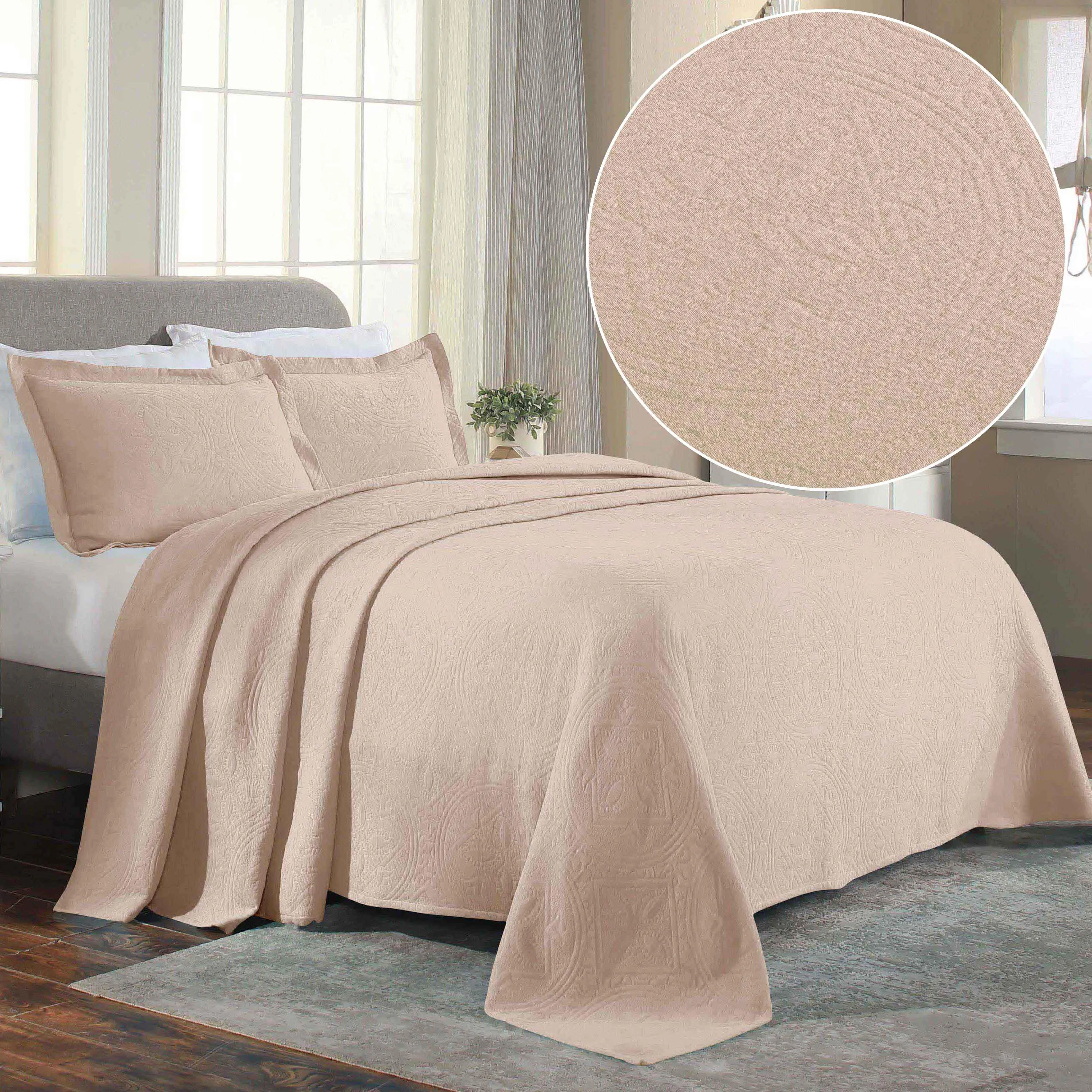 Celtic Circle Cotton Jacquard Matelasse Bedspread Set