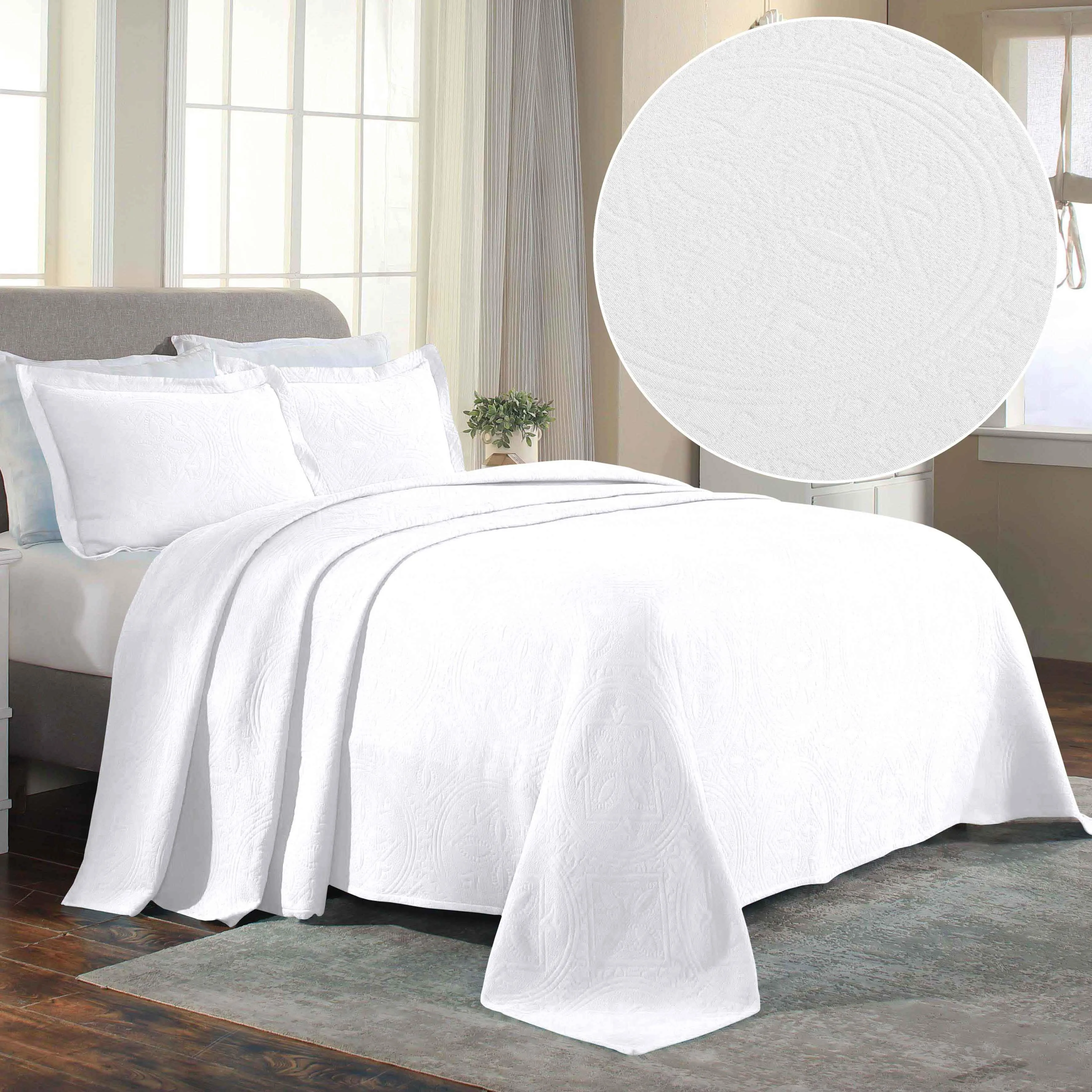 Celtic Circle Cotton Jacquard Matelasse Bedspread Set