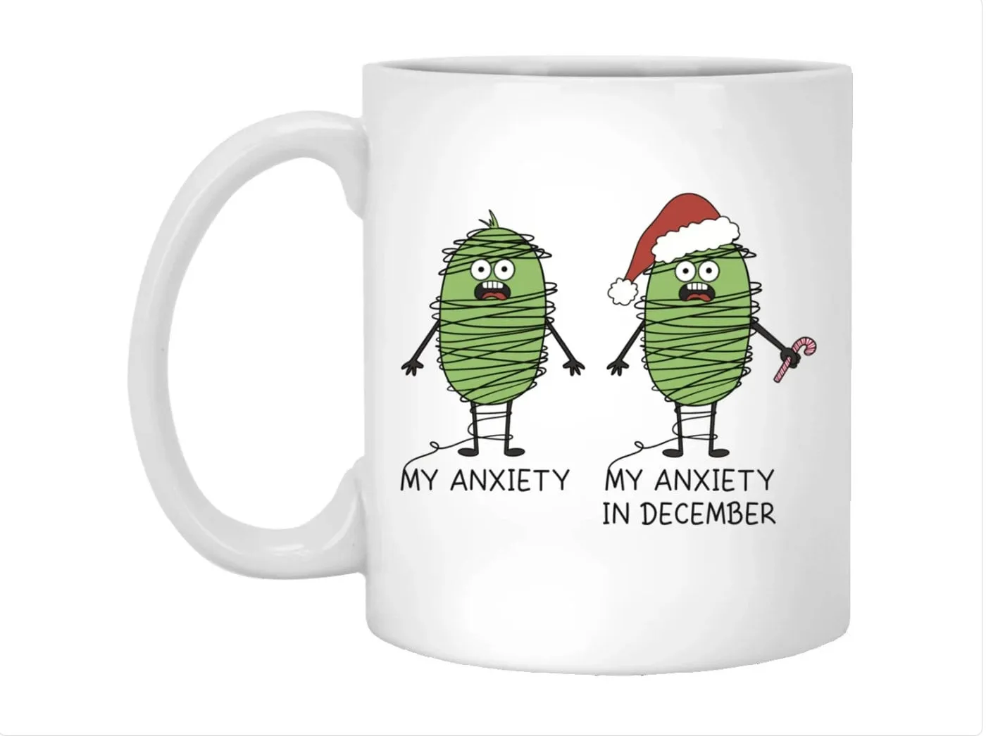 Christmas Anxiety Mug Cartoon