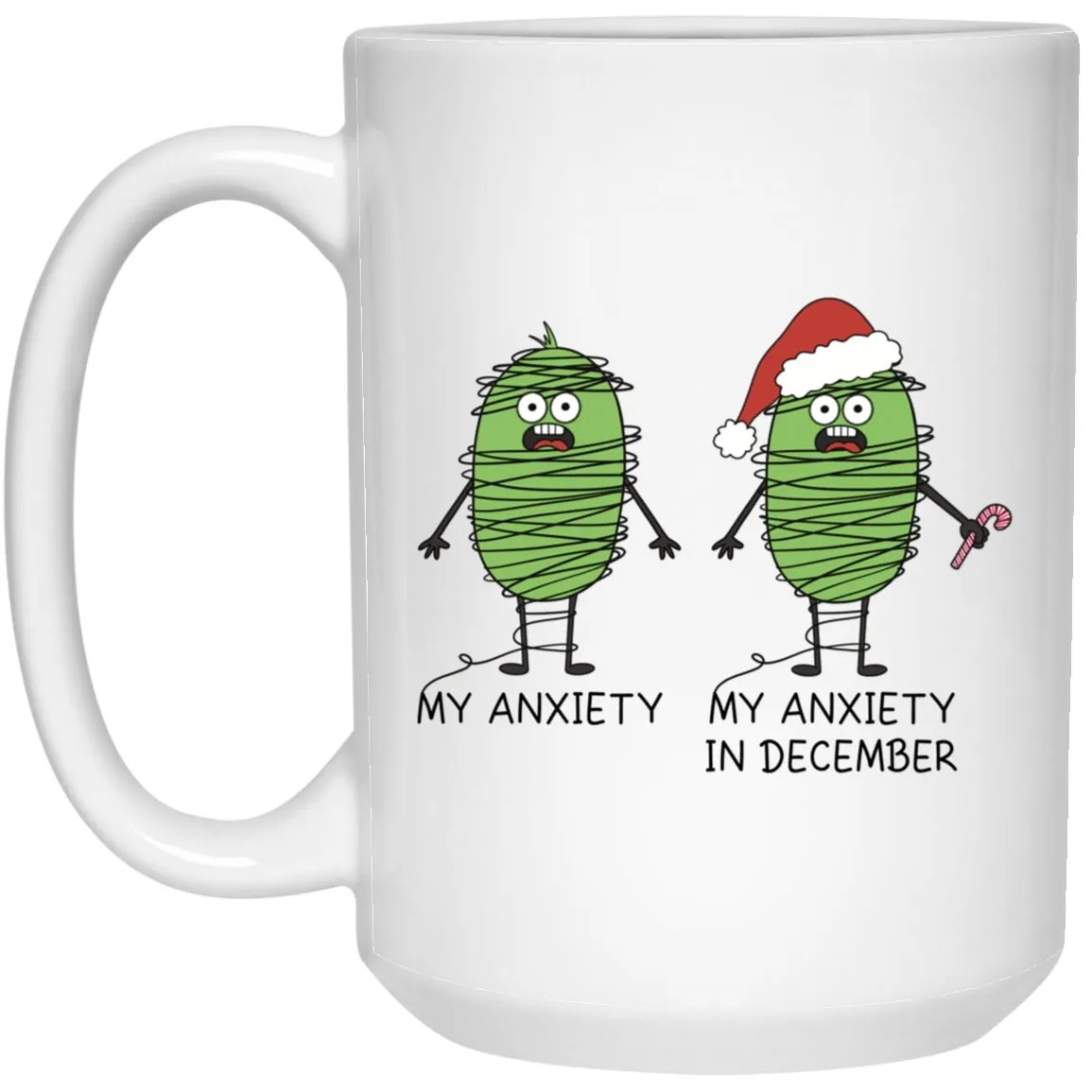 Christmas Anxiety Mug Cartoon