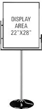 Chrome Floor Sign Stand