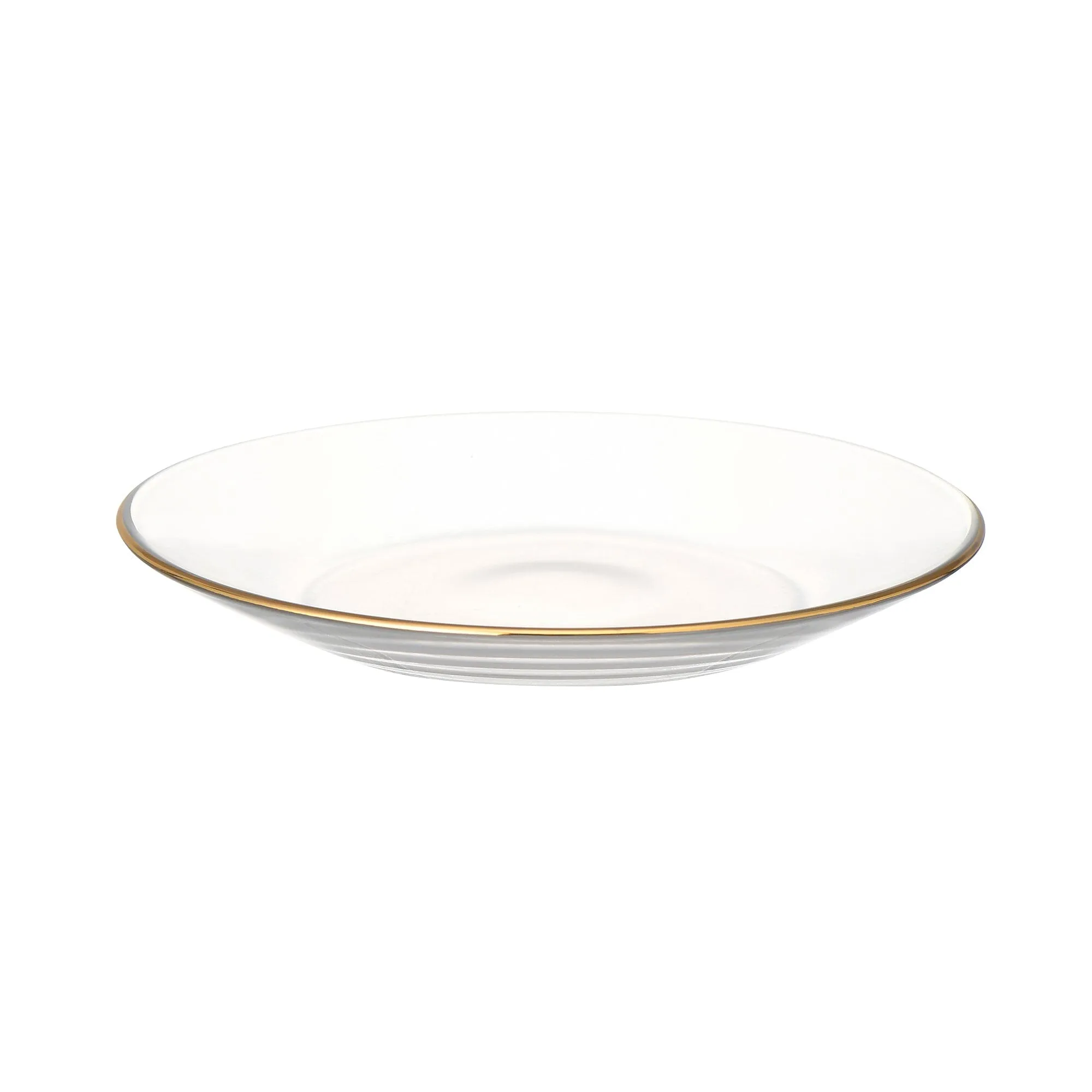 Clear Glass Plate Gold