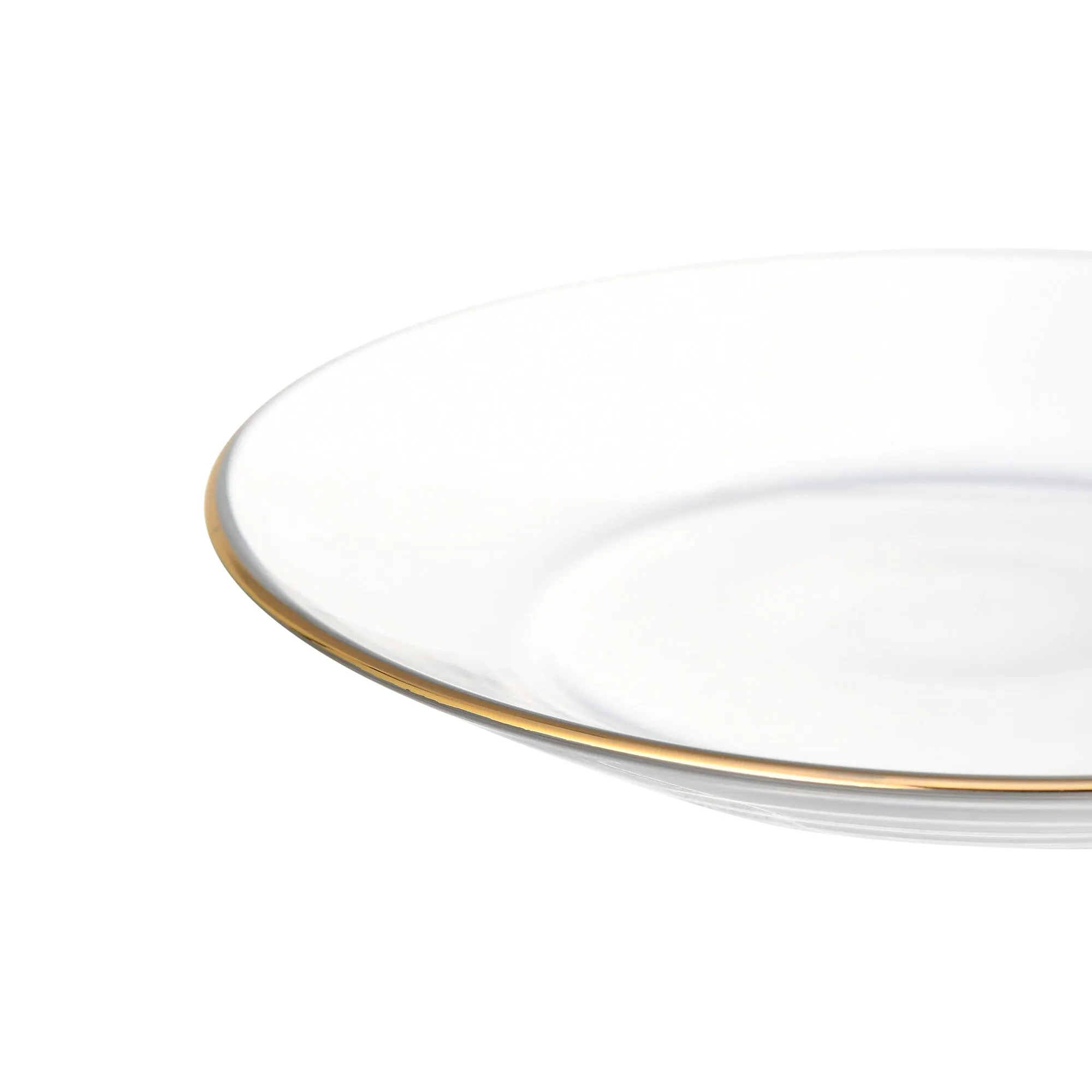 Clear Glass Plate Gold