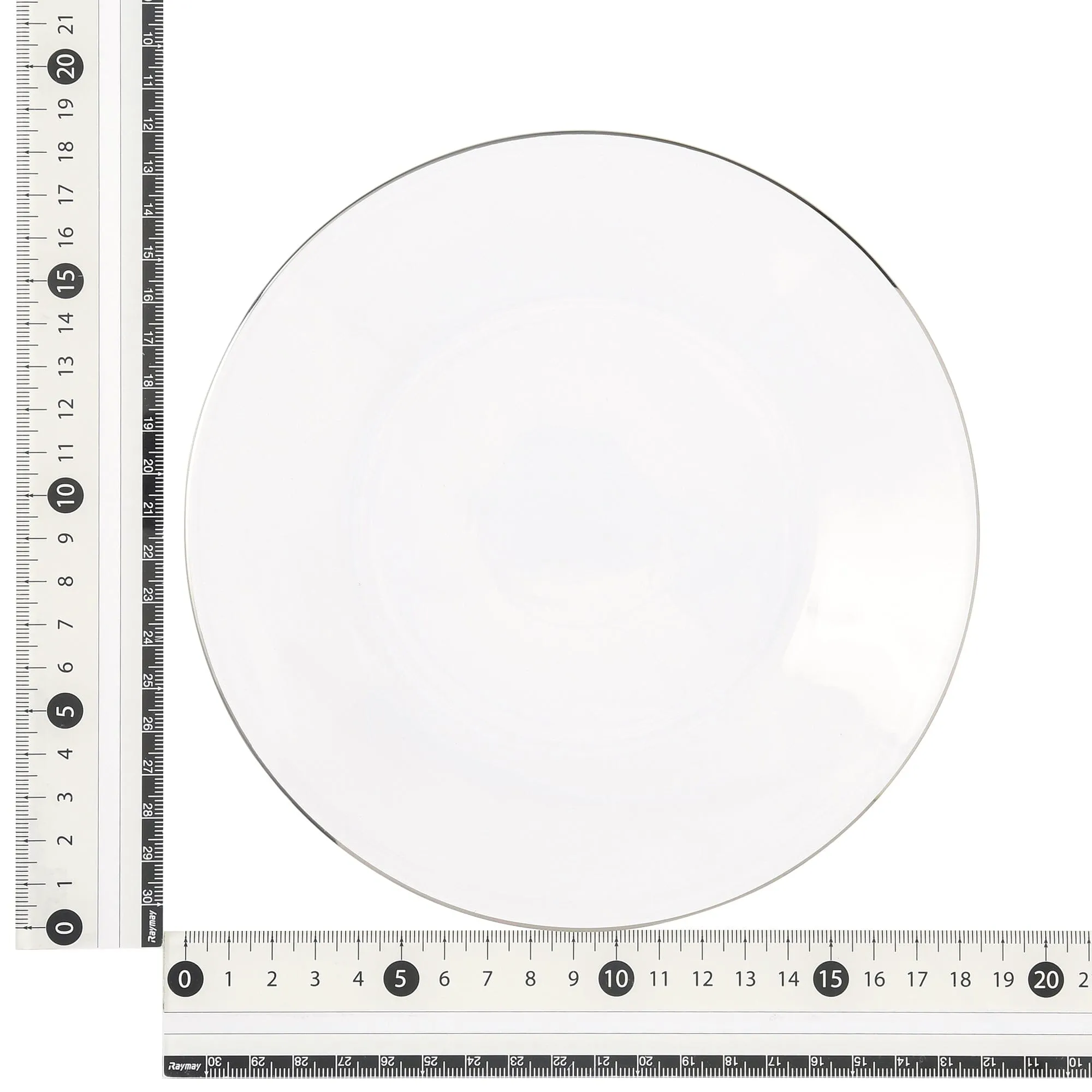 Clear Glass Plate Silver