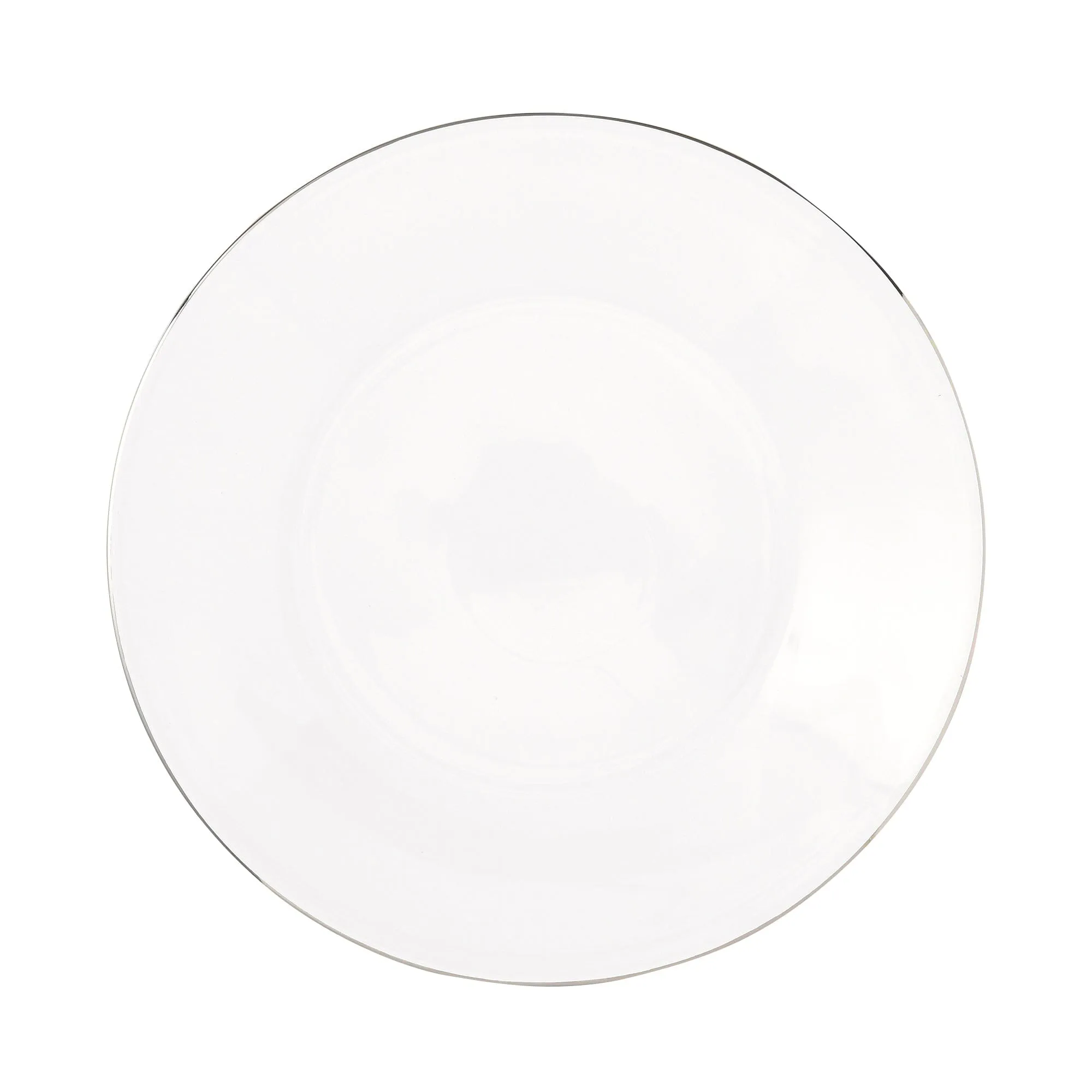 Clear Glass Plate Silver