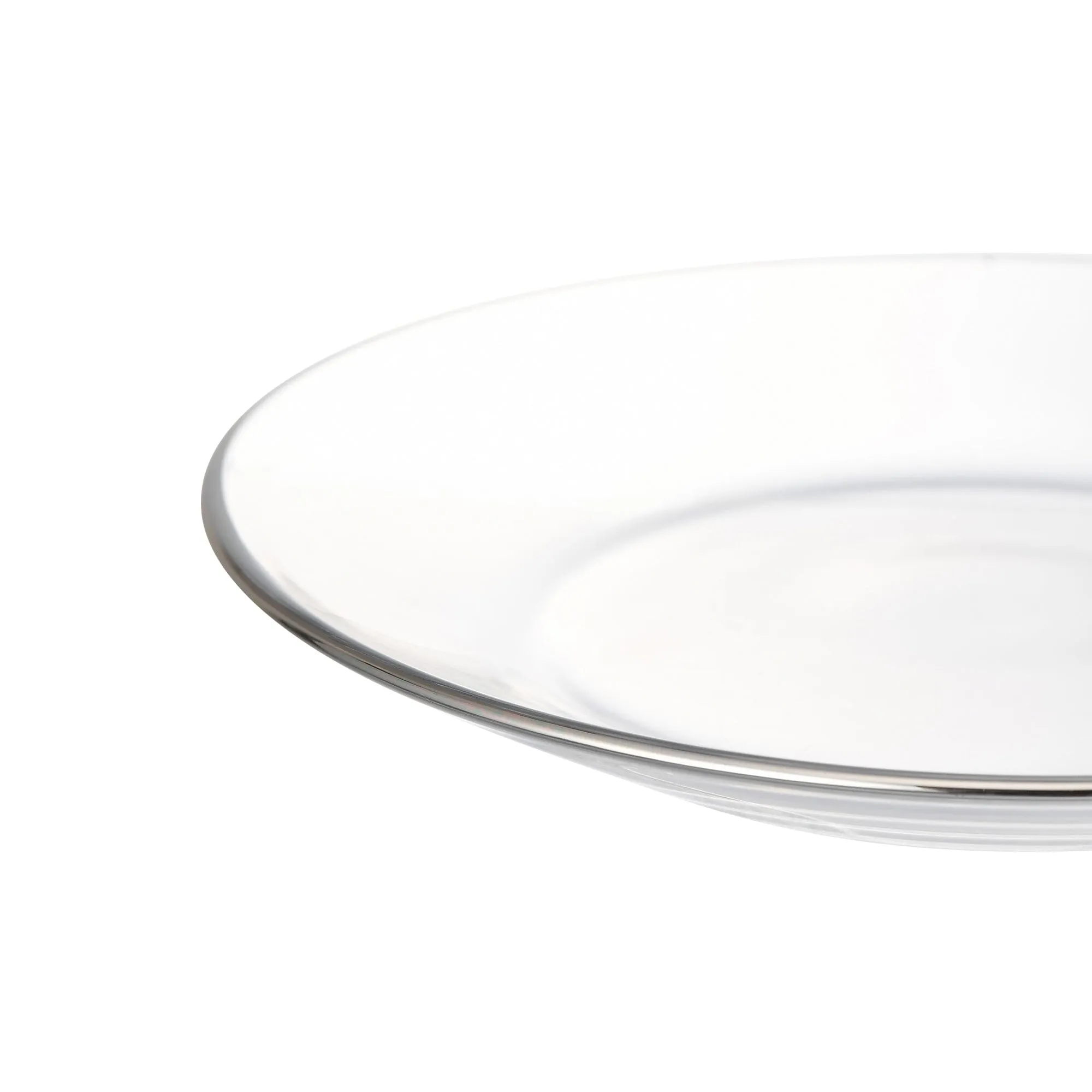 Clear Glass Plate Silver