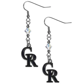 Colorado Rockies Crystal Dangle Earrings