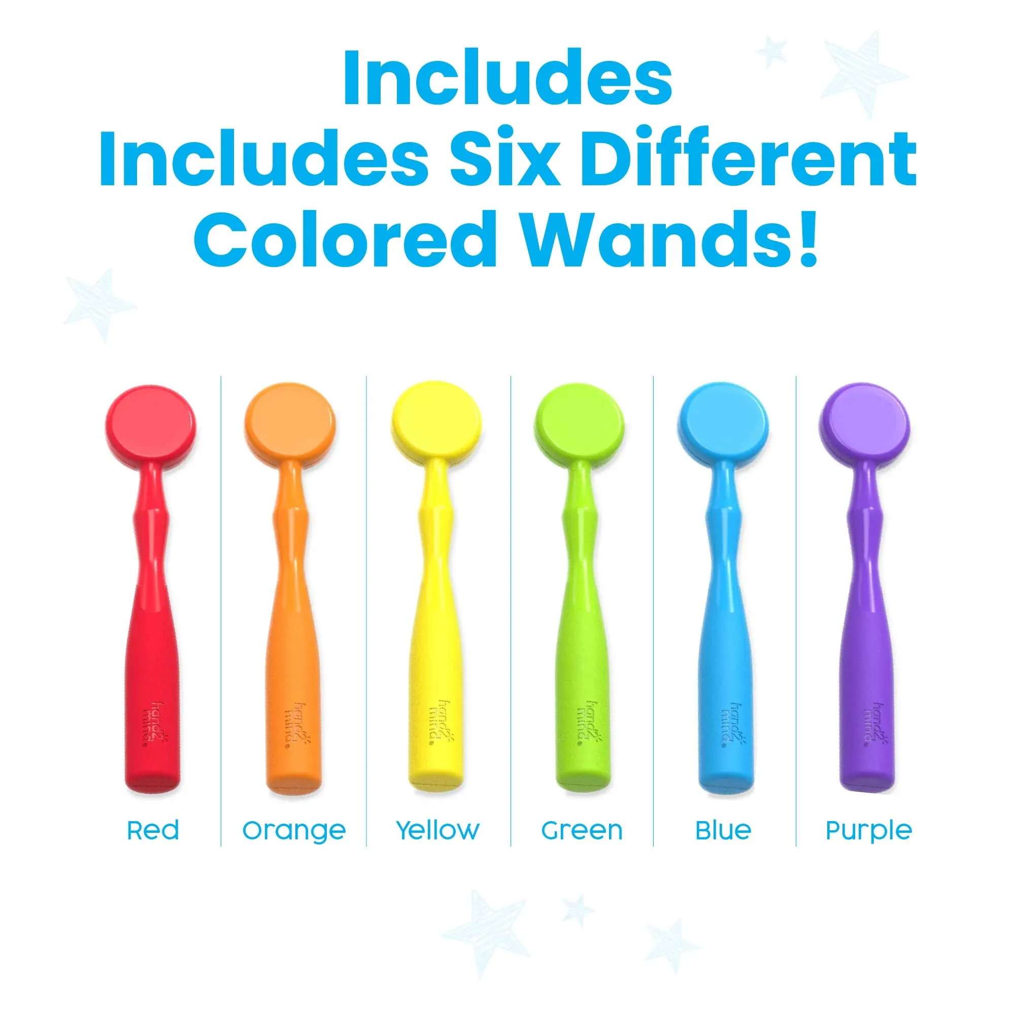 Colourful Magnetic Wands 6pc