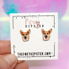 Corgi Dog Breed Stud Earrings