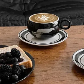 Creative Women's Ceramic Coffee Cup and Saucer Set