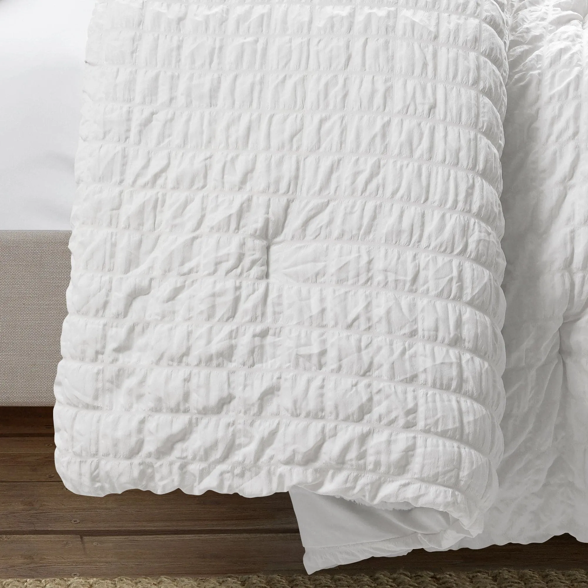 Crinkle Textured Dobby Comforter Set