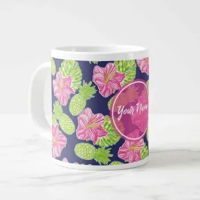 Custom Mug Printing - Pineapple Pink Floral