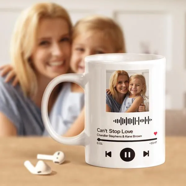 Custom Music Song Album Mug, Personalized Music Mug